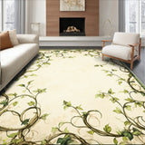 Enchanted Garden with Beige Backdrop and Green Vine Swirls(Beige)