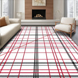 Tartan Inspired Accent with Bold Crosshatch Grid Design(Red)