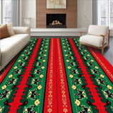 Festive Stripe Illusion with Bold Contrast and Classic Holiday Motifs(Red)