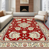 Scrollwork Medallion with Flourish Accents and Spiraled Filigree(Red)