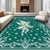 Festive Woodland Semi Circle with Winter Crystal Design(Green)