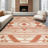 Beige Terracotta Diamond Linear Stripe Accents(Beige)