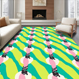 Interlocking Polka Dot with Modern Abstract Flair(Green)