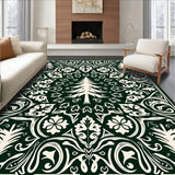 Enchanted Spruce Half Round Entrance Floor Covering(Green)