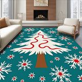 Enchanted Winter Fir Decoration Accent Magical Snow(Teal)
