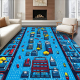 Colorful Roads and Buildings Artistry(Blue)