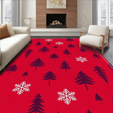 Snowy Conifer Grove Hallway with Foundation(Red)