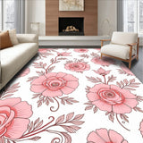 Art Nouveau Peony Reverie with Flowing Floral Scrolls and Ornate Botanic Details (Pink)