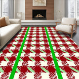 Festive Gingham Heritage Checkboard Hearth Accent(Red)