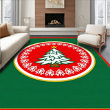 Festive Xmas Tree With Snowflake Border(Green)