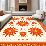 Bold Citrus Burst Medallion Symmetrical Ornate Decorative Artwork(Orange)
