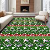 Whimsical Cane Stripe Design with Playful Cluster Accents(Green)