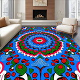 Winterberry Medallion with Boho Floral Motifs(Blue)