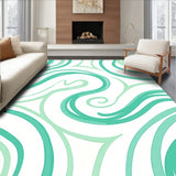 Swirling Marble Effect with Emerald and Pale Mint Contrasts (Green) - ODIKA