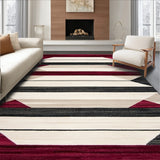 Geometric Spark Round Beige/Burgundy(Red)