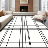 Windowpane Grid Welcome featuring Intersecting Line(Black)