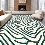 Abstract Interlocking Maze with High Contrast Accents (Green) - ODIKA