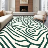Abstract Interlocking Maze with High Contrast Accents (Green) - ODIKA