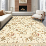 Artistic Area with Elegant Floral Motifs(Beige)