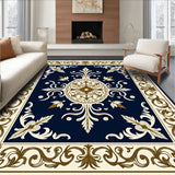 Vintage Damask Flourish with Classical Scrollwork(Blue)