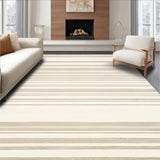 Contemporary Stripe Design with Subtle Textured Look(Beige)