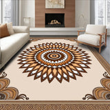 Boho Sunburst Traditional Floor Covering(Beige)
