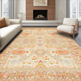 Geometric Farmhouse with Beige Orange Gold Elements(Beige)