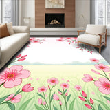 Enchanted Garden Pathway Delicate Blossom Meadow Dreamscape(Pink)