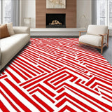 Nordic Yuletide Interlocking Chevron Stripe(Red)