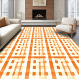 Urban Gingham Interwoven Checkered Mosaic(Orange)
