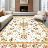 Beige Geometric Contemporary Bohemian Design(White)