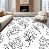 Whimsical Floral Vine Paisley Dainty Embellished Entrance (Black) - ODIKA