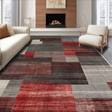 Ultra Soft Area Rug, Non Slip, Stain Resistant, Washable Area Rugs for Living Room, Bedroom, Abstract Autumn Contemporary(Brown)