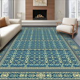 Elegant Geometric Area with Intricate Blue and Beige(Blue)