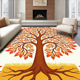 Elegant Tree of Life Motif with Intricate Interlocking Floral(Brown)
