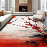 Vivid Cherry Blossom Abstract Art(Red)