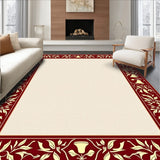 Festive Bell Motif with Holly Leaf Accents Semi Circular Design(Beige)