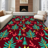 Festive Pine Tree with Holly Leaf Accents Decorative Floor Covering(Red)
