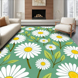 Blooming Wildflower Botanical Print Accent(White)