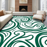 Swirled Marble with Vibrant Emerald Spiral Motifs (Green)
