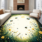 Enchanted Garden With Firefly Cricket Bumblebee Artwork(Green)