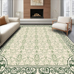Damask Revival Featuring Interlocking Flourish and Artistic Scrollwork (Beige) - ODIKA