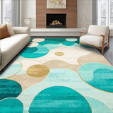 Beach Vibes Rug with Sand Dollar Motif(Teal)