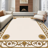 Ornate Medallion Chinoiserie Floral Tapestry Design(Gold)