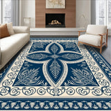 Victorian Amber Thistle with Latticework and Delicate Leaf Filigree(Blue)