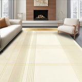 Abstract Gold Accent Line Area(Beige)