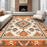 Exquisite Tribal Area with Rich Multicolor Southwestern Design(Beige)