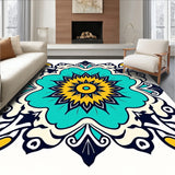 Bloom with Symmetrical Frame Accents (Turquoise)