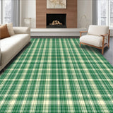 Contemporary Beige Checkered Style(Green)