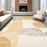 Charming Beige Abstract Animal Inspired Design(Beige)